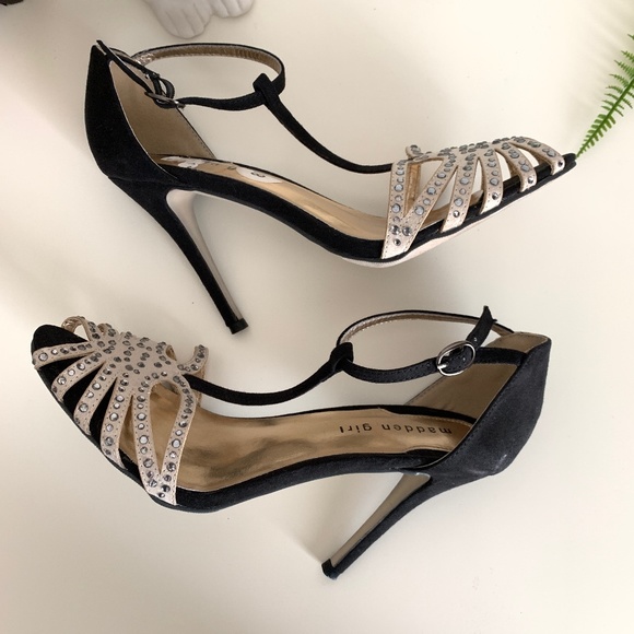 Madden Girl Shoes - Madden Girl Dimitrus Rhinestone T-Strap Pumps